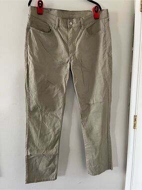 Levi's 514 Straight Fit Khaki Tan Jeans Pants Mens 38 X 32 Casual Minimalist